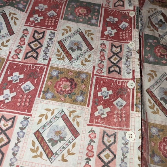 Vintage Pearl River Floral Button Down Sleeveless Collared Grandma Top Prairie - Picture 11 of 11